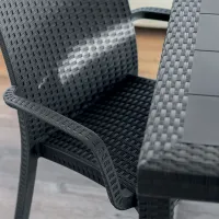 Садовый стул Bica Verona Armchair Полипропилен/ Искусственный ротанг/ Графитовый photo 4