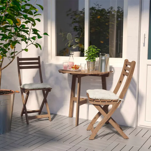 Садовый стул Ikea Askholmen Дерево/ Дерево/ Светло-коричневый photo 2 Садовый стул Ikea Askholmen Дерево/ Дерево/ Светло-коричневый photo 2