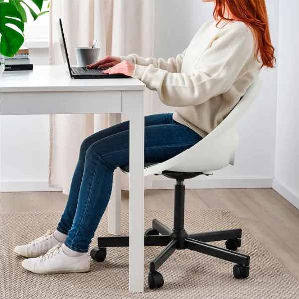 Офисное кресло Ikea Loberget/ Malskar Полиэстер/ Белый Черный photo 3