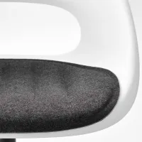 Fotoliu de birou Ikea Loberget/ Malskar Poliester/ White Black photo 5