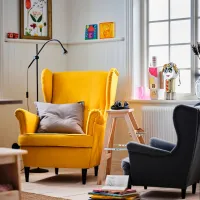 Fotoliu living Ikea Strandmon Yellow photo 2