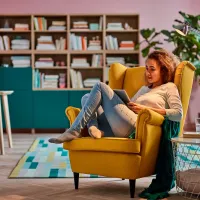 Fotoliu living Ikea Strandmon Yellow photo 7