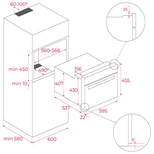 Духовой шкаф Teka HLC 847 SC BK-SS 3000 Вт/ Черный photo 3