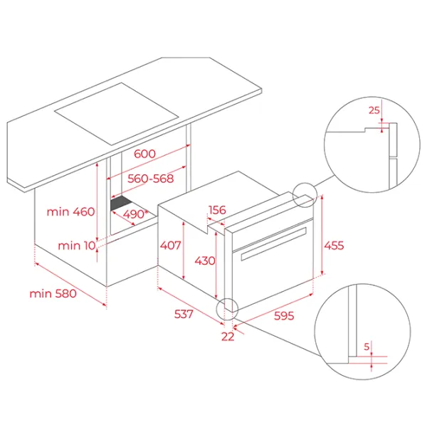 Духовой шкаф Teka HLC 847 SC BK-SS 3000 Вт/ Черный photo 4
