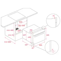 Cuptor încorporabil Teka HLC 847 SC BK-SS 3000 W/ Black photo 4