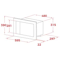Cuptor cu microunde Teka ML 8200 BIS BK Încorporabil / 700 W / Black photo 3