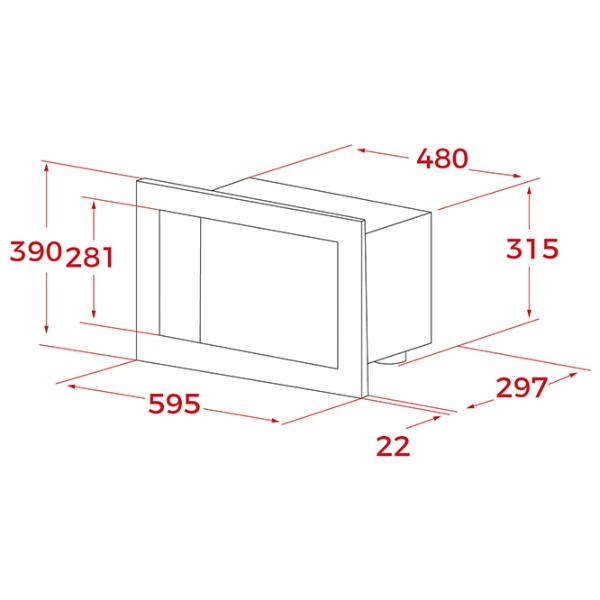 Cuptor cu microunde Teka ML 8200 BIS WH Încorporabil/ 700 W/ White photo 3