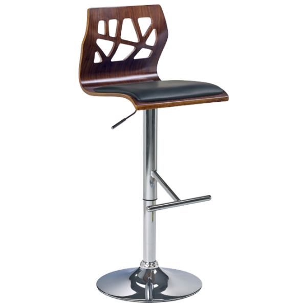 Scaun de bar Halmar H34 Piele artificială/ Oțel/ Nut photo 2