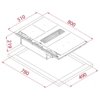 Plită încorporabilă cu inducție Teka AFF 87601 MST BK Vitroceramică/ Black photo 9