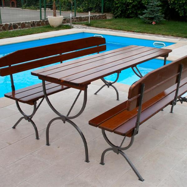 Набор мебели для террасы Mobilaiud Linz Металл/ Дерево/ Дерево/ Коричневый photo 2 Набор мебели для террасы Mobilaiud Linz Металл/ Дерево/ Дерево/ Коричневый photo 2