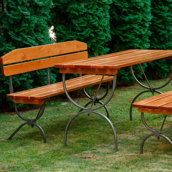 Набор мебели для террасы Mobilaiud Linz Металл/ Дерево/ Дерево/ Коричневый photo 4 Набор мебели для террасы Mobilaiud Linz Металл/ Дерево/ Дерево/ Коричневый photo 4