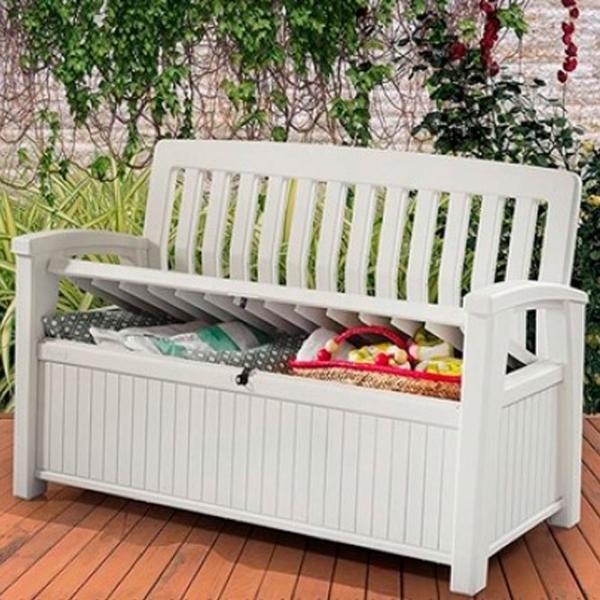 Садовый стул Keter Patio Bench Пластик/ Пластик/ Белый photo 2