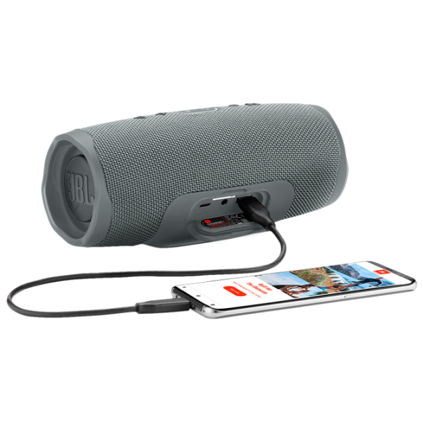 Портативная колонка JBL Charge 4 30 Вт/ Серый photo 6 Портативная колонка JBL Charge 4 30 Вт/ Серый photo 6