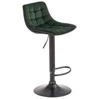 Scaun de bar Halmar H95 Catifea/ Oțel/ Dark Green photo 2