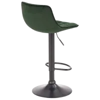 Scaun de bar Halmar H95 Catifea/ Oțel/ Dark Green photo 3