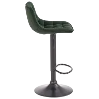 Scaun de bar Halmar H95 Catifea/ Oțel/ Dark Green photo 4