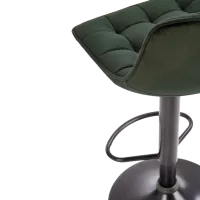 Scaun de bar Halmar H95 Catifea/ Oțel/ Dark Green photo 5