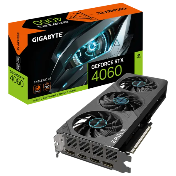 Placă video Gigabyte GeForce RTX 4060 EAGLE OC PCI Express x8 4.0 / 8 GB photo 7 Placă video Gigabyte GeForce RTX 4060 EAGLE OC PCI Express x8 4.0 / 8 GB photo 7