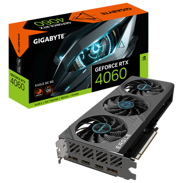 Placă video Gigabyte GeForce RTX 4060 EAGLE OC PCI Express x8 4.0 / 8 GB photo 7 Placă video Gigabyte GeForce RTX 4060 EAGLE OC PCI Express x8 4.0 / 8 GB photo 7