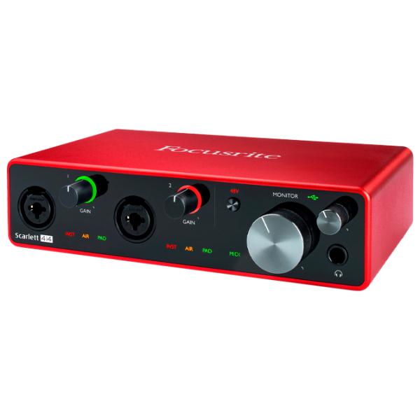 Аудио интерфейс Focusrite Scarlett 4i4 3rd Gen 192 кГц/ 20 Гц - 20 кГц/ Красный photo 2