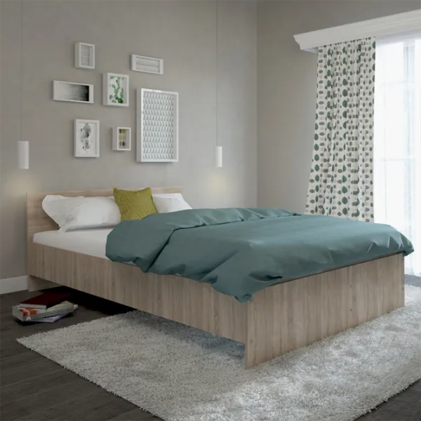 Кровать Haaus Remi 140 x 200 см/ ЛДСП/ Дуб cонома photo 3