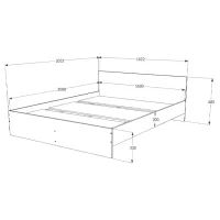 Кровать Haaus Remi 160 x 200 см/ ЛДСП/ Дуб cонома photo 2
