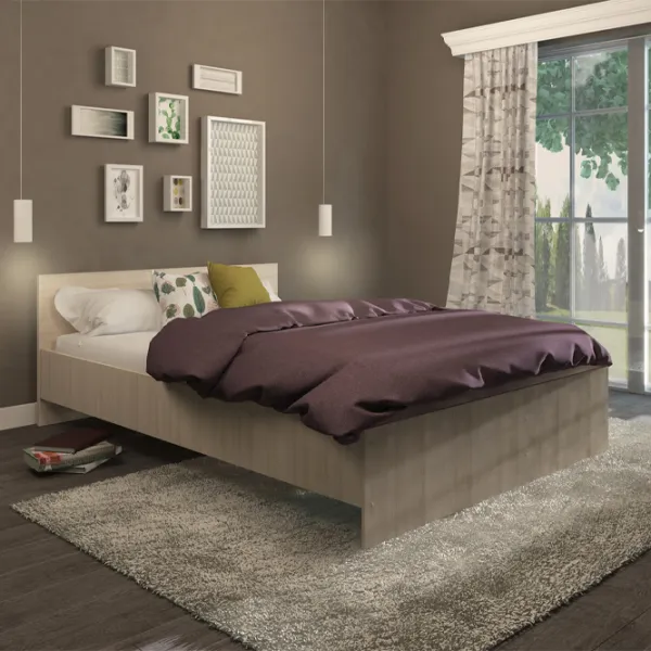 Кровать Haaus Remi 160 x 200 см/ ЛДСП/ Светлый вяз photo 3