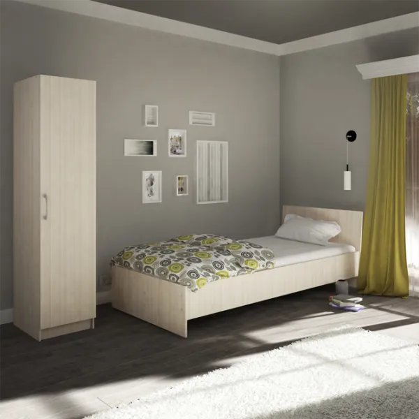 Кровать Haaus Remi 90 x 200 см/ ЛДСП/ Светлый вяз photo 3