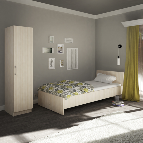 Кровать Haaus Remi 90 x 200 см/ ЛДСП/ Светлый вяз photo 3