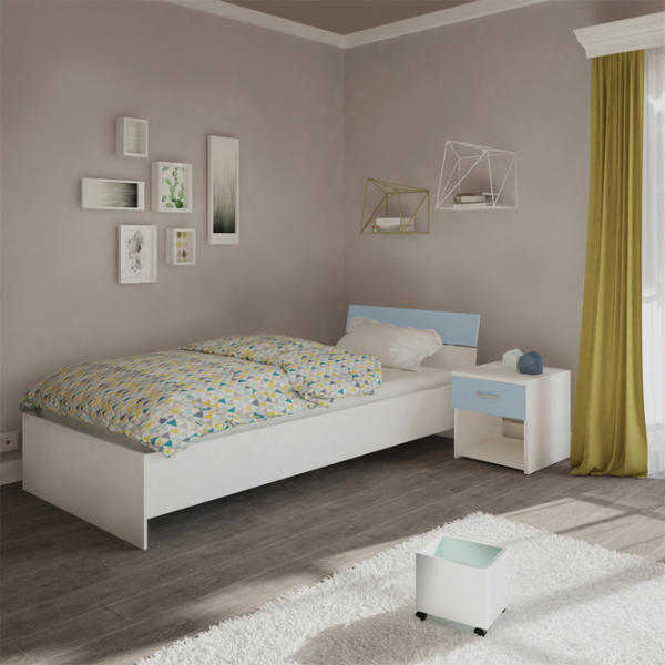 Кровать Haaus Remi 90 x 200 см/ ЛДСП/ Белый photo 3