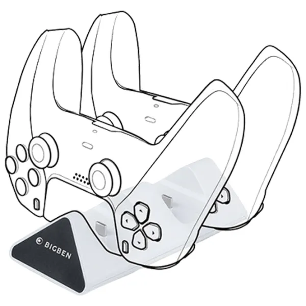 Stație de încărcare controller Sony PlayStation 5 DualSense Big Ben PlayStation 5 / White photo 2