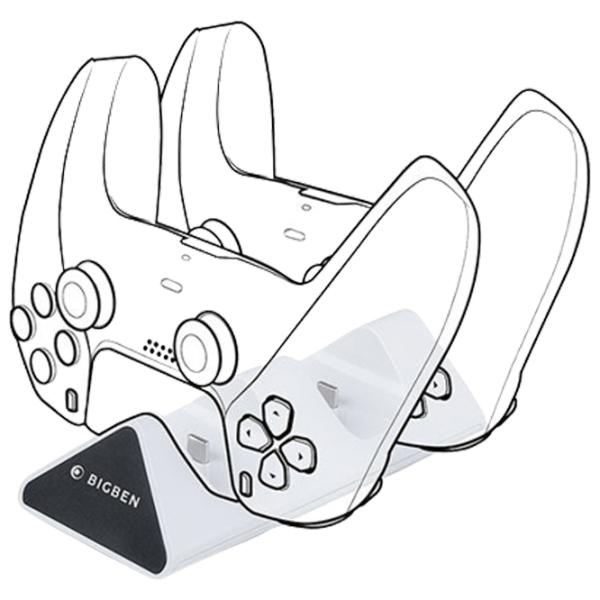 Stație de încărcare controller Sony PlayStation 5 DualSense Big Ben PlayStation 5 / White photo 2
