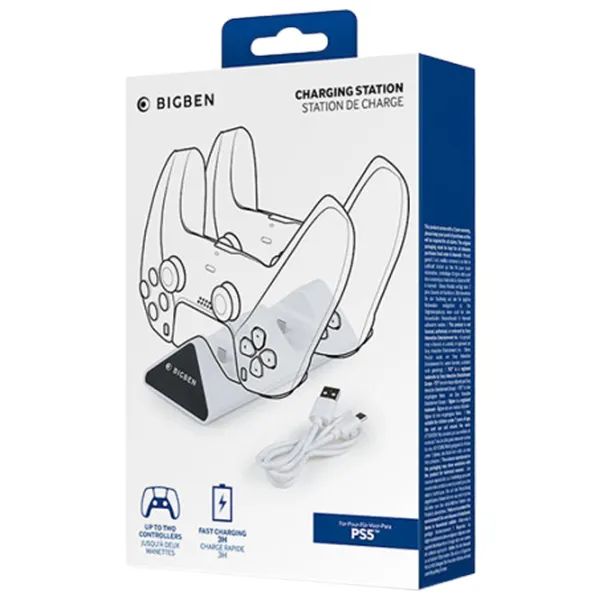 Stație de încărcare controller Sony PlayStation 5 DualSense Big Ben PlayStation 5 / White photo 4