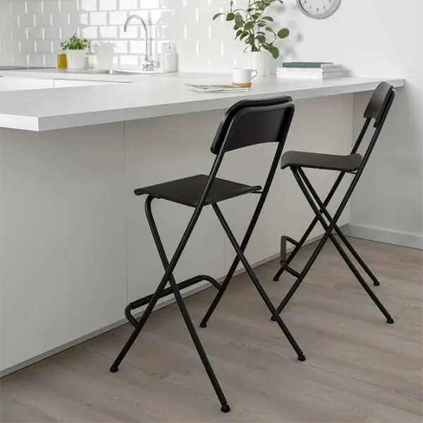 Барный стул Ikea Franklin Шпон/ Сталь/ Черный photo 6
