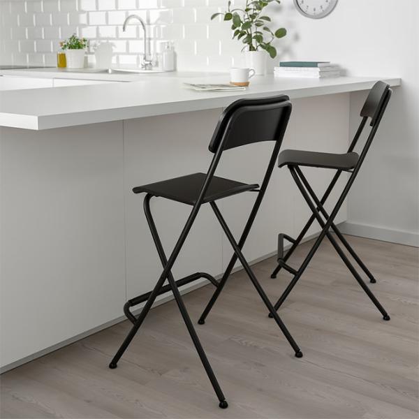 Барный стул Ikea Franklin Шпон/ Сталь/ Черный photo 6