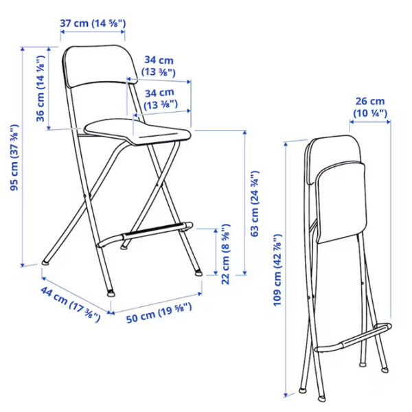 Барный стул Ikea Franklin Шпон/ Сталь/ Черный photo 7
