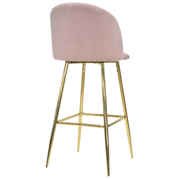 Scaun de bar Deco Maya Pink Catifea/ Metal/ Pink photo 2
