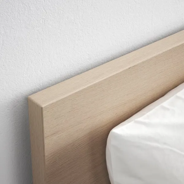 Кровать Ikea Malm 2 140 x 200 см / Шпон / Белый дуб photo 6
