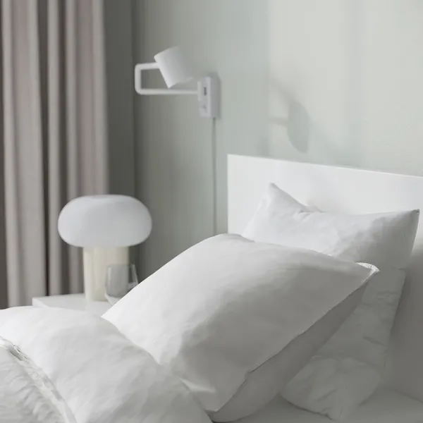 Кровать Ikea Malm 90 x 200 см / Шпон / Белый photo 5