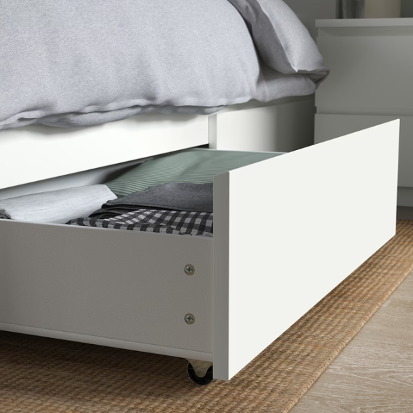 Кровать Ikea Malm 90 x 200 см / Шпон / Белый photo 6
