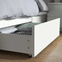 Кровать Ikea Malm 90 x 200 см / Шпон / Белый photo 6