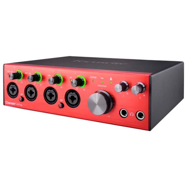 Аудио интерфейс Focusrite Clarett+ 4Pre 192 кГц/ 20 Гц - 20 кГц/ Красный photo 3