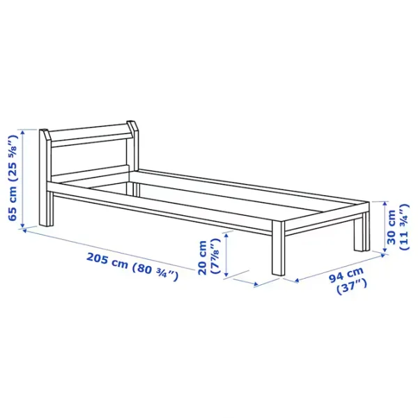 Pat Ikea Neiden Luroy 90 x 200 cm / Furnir / Lemn natural photo 7