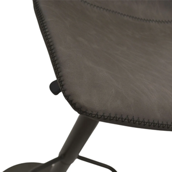 Scaun de bar DecoPrim SB-91 Piele artificială/ Oțel/ Dark Gray photo 4