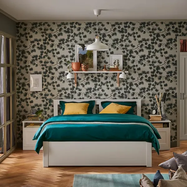 Кровать Ikea Songesand 140 x 200 см / Шпон / Белый photo 2