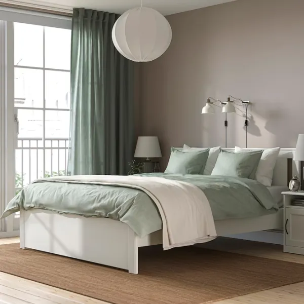 Кровать Ikea Songesand 140 x 200 см / Шпон / Белый photo 3