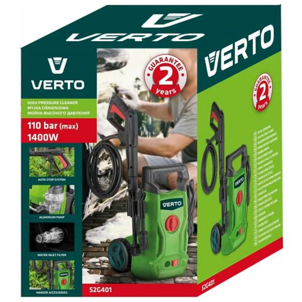 Maşină de curăţat cu presiune Verto 52G401 1400 W/ Green photo 14 Maşină de curăţat cu presiune Verto 52G401 1400 W/ Green photo 14