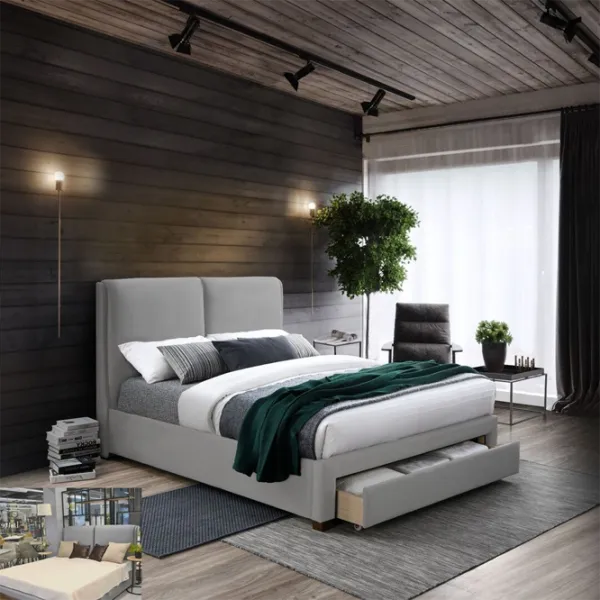 Кровать DecoPrim Latte 180 x 200 см/ Массив/ Серый photo 2