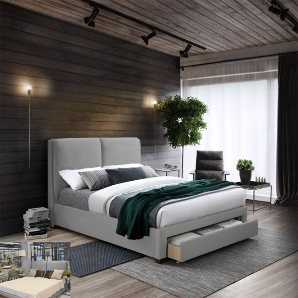 Кровать DecoPrim Latte 180 x 200 см/ Массив/ Серый photo 2