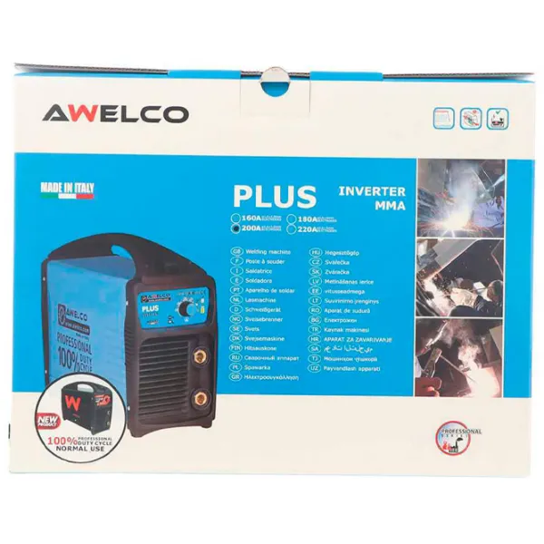 Сварочный аппарат Awelco PLUS 210 230 В полуавтоматическая (MIG/ MAG)/ Черный photo 8